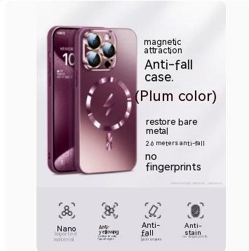 Phone Case New Frosted Glass Magnetic Suction For iPhone 11, 12, 13, 14, 15 - MyMobile