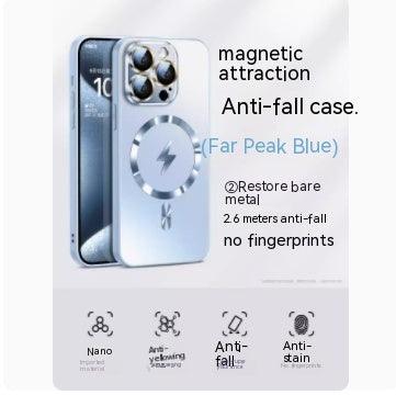 Phone Case New Frosted Glass Magnetic Suction For iPhone 11, 12, 13, 14, 15 - MyMobile