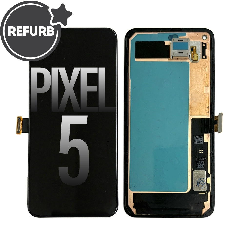 REFURB OLED Screen Digitizer Replacement with Bezel Frame for Google Pixel 5
