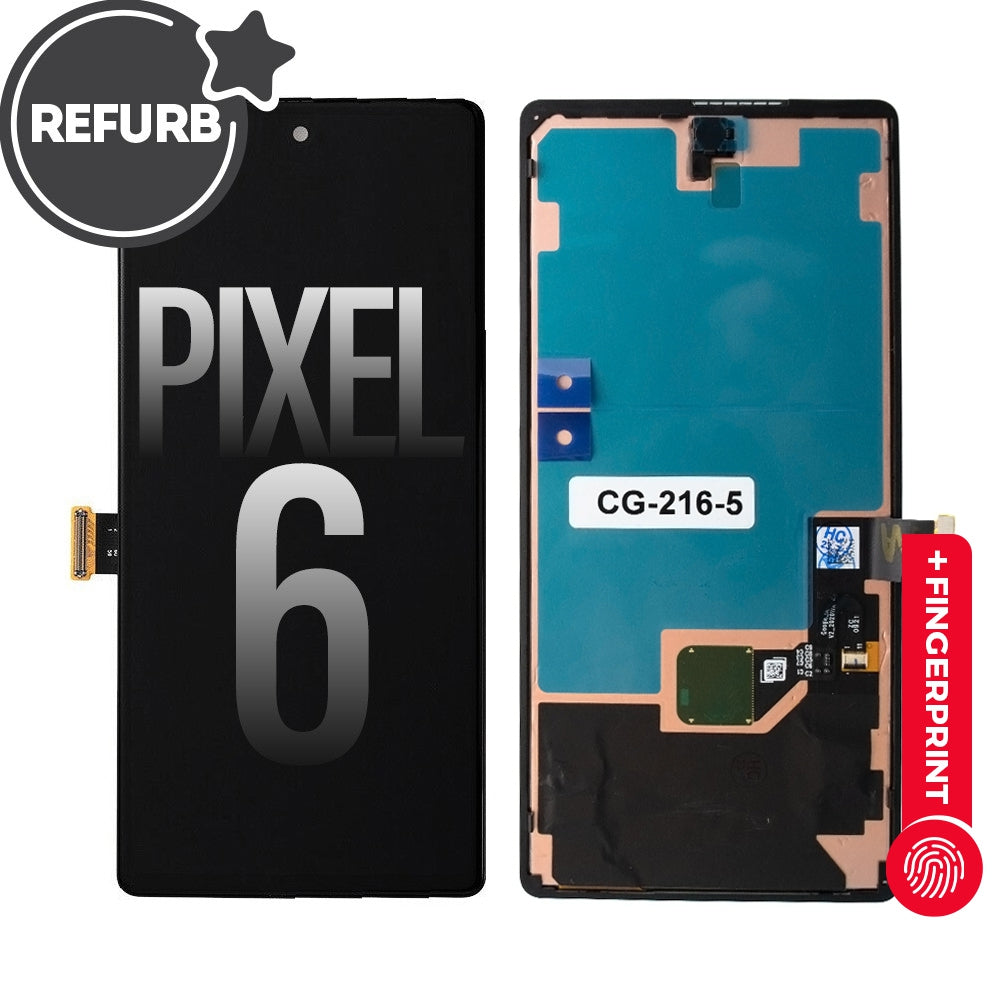 FULL ORIGINAL OLED Screen Digitizer with Bezel Frame and Fingerprint Sensor for Google Pixel 6