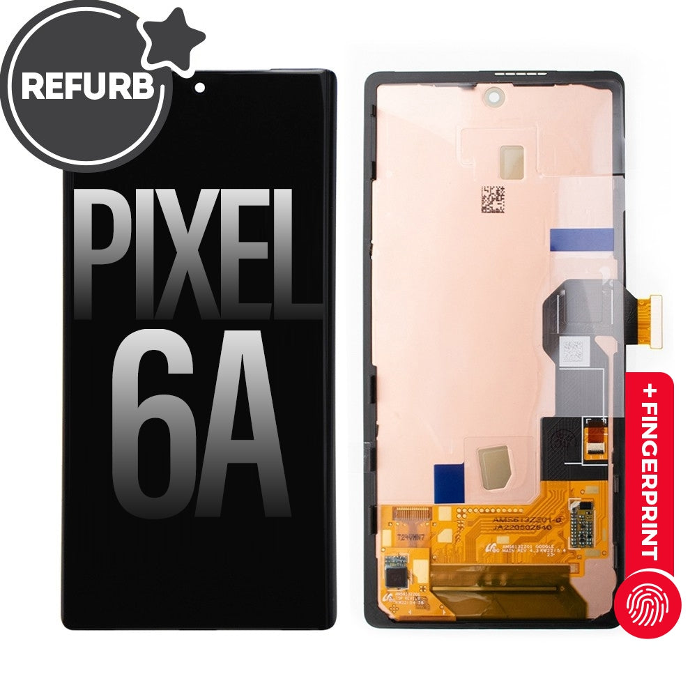 FULL ORIGINAL OLED Screen Replacement Digitizer with Bezel Frame and Fingerprint Sensor for Google Pixel 6a