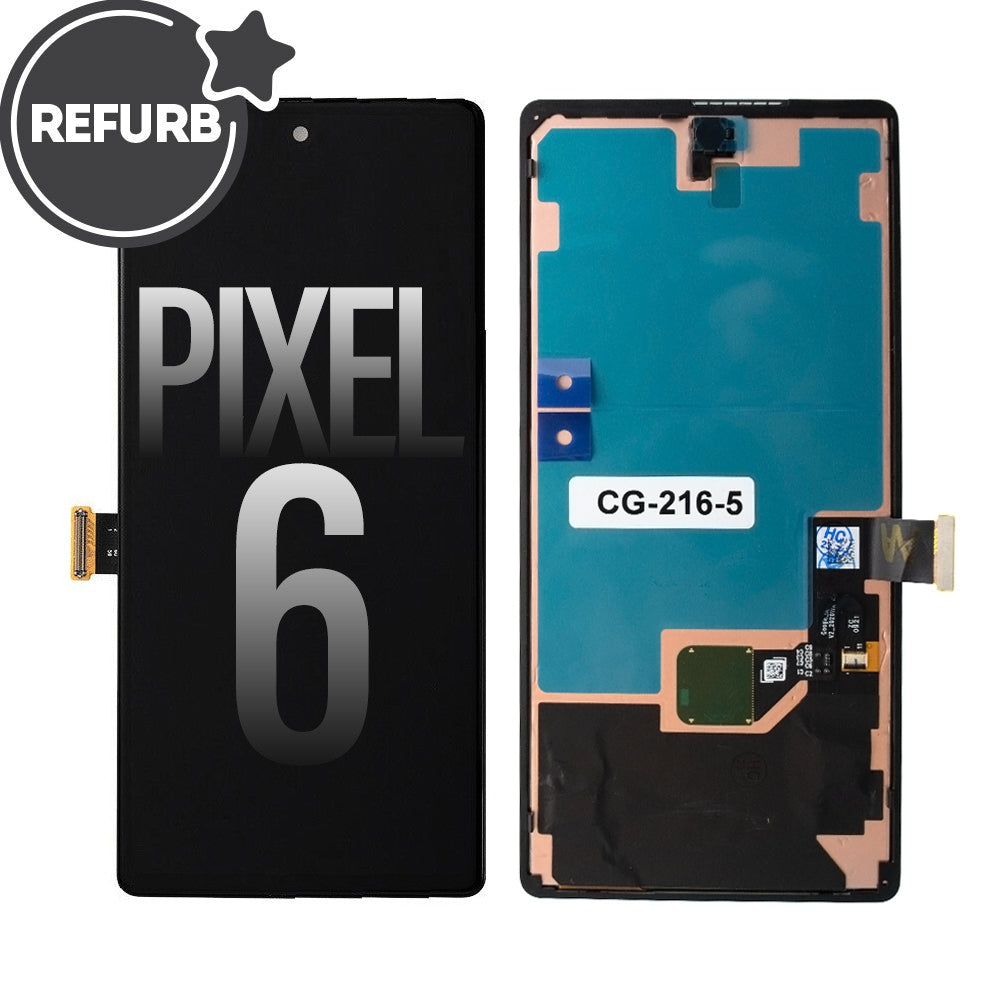 FULL ORIGINAL OLED Screen Digitizer with Bezel Frame and Fingerprint Sensor for Google Pixel 6