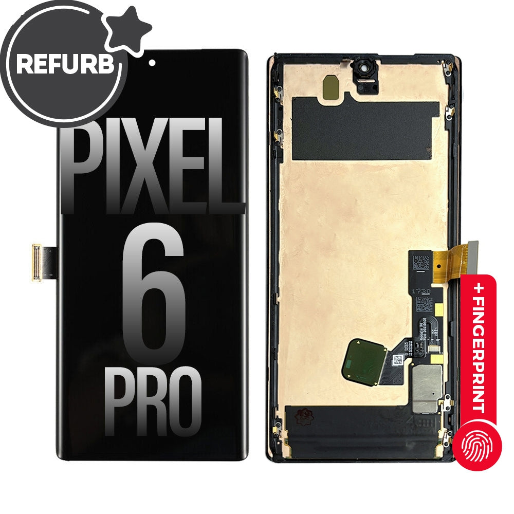 FULL ORIGINAL OLED Screen Digitizer with Bezel Frame and Fingerprint Sensor for Google Pixel 6 Pro