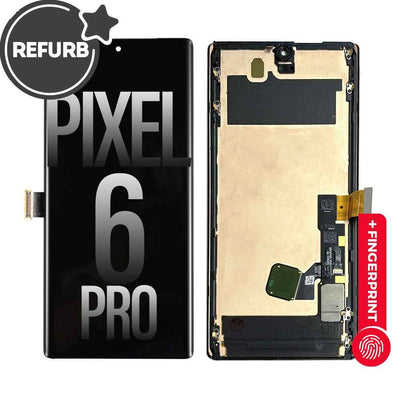 FULL ORIGINAL OLED Screen Digitizer with Bezel Frame and Fingerprint Sensor for Google Pixel 6 Pro