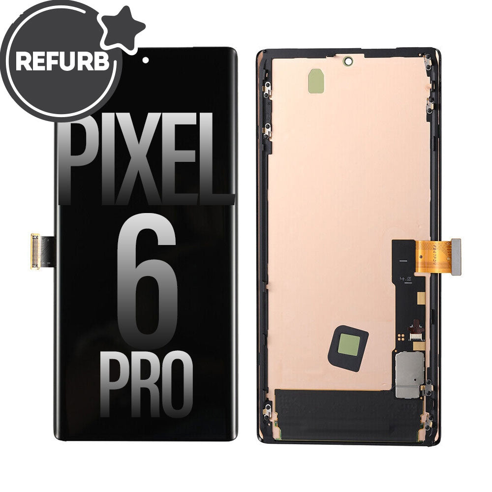 FULL ORIGINAL OLED Screen Digitizer with Bezel Frame and Fingerprint Sensor for Google Pixel 6 Pro