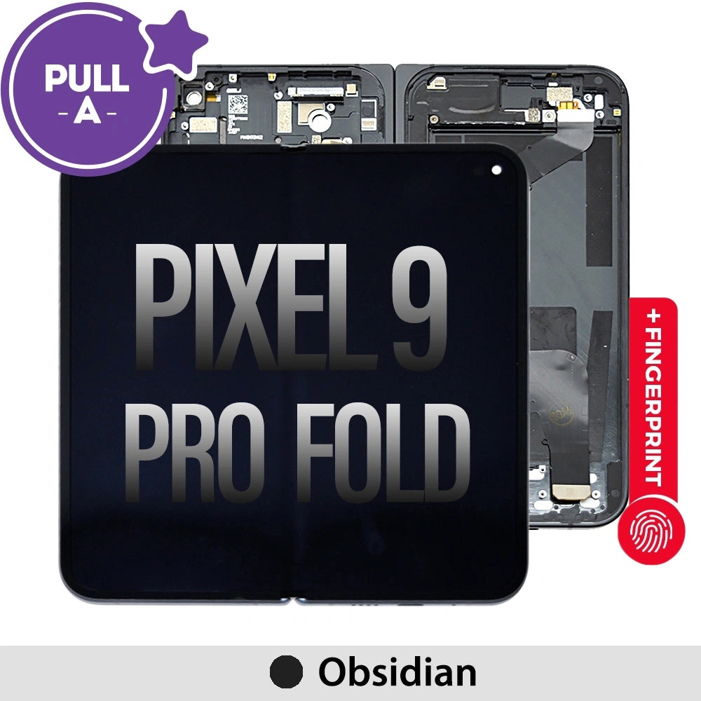 OLED Screen Digitizer Replacement With Fingerprint Sensor for Google Pixel 9 Pro Fold-Obsidian (PULL-A)