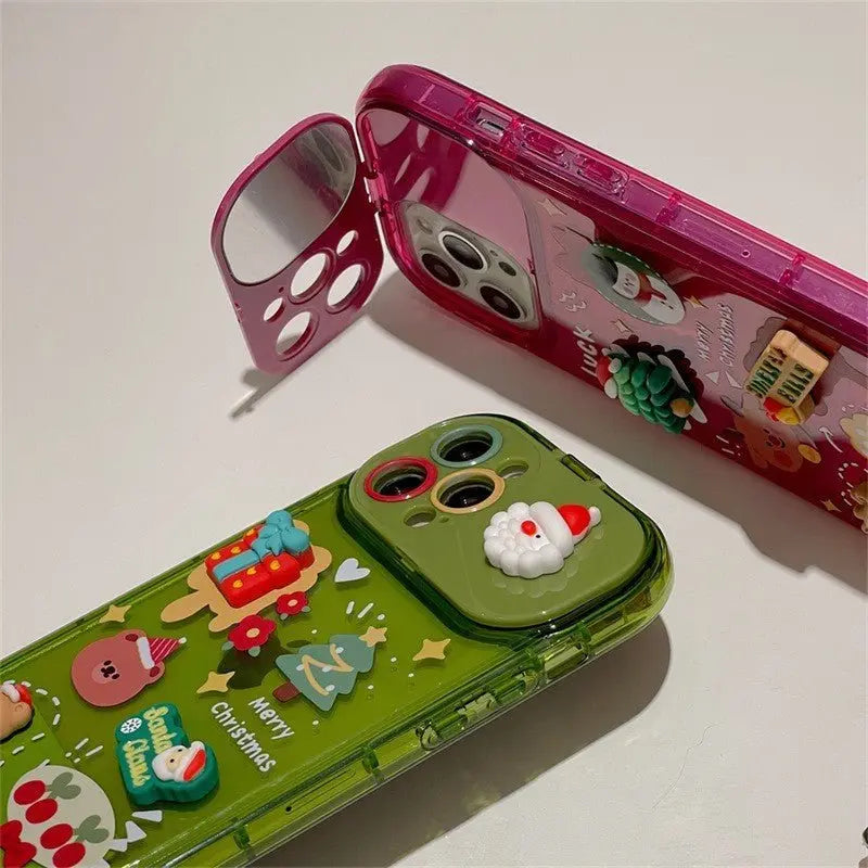 Plastic Christmas Stereo Doll Pendant Phone Case For iPhone 15 - MyMobile