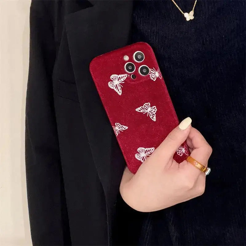 Plush New Dark Butterfly Phone Case Drop Resistant - MyMobile