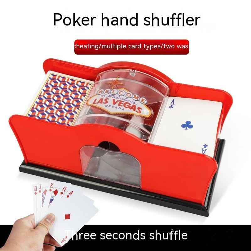 Poker Card Hand Shuffler Easy Hand Cranked Casino Card Shuffling Machine For Blackjack Poker Texas - MyMobile