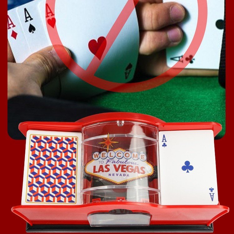 Poker Card Hand Shuffler Easy Hand Cranked Casino Card Shuffling Machine For Blackjack Poker Texas - MyMobile