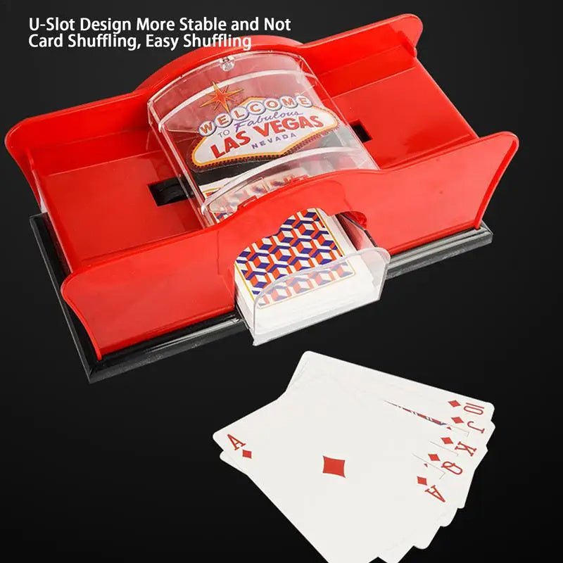 Poker Card Hand Shuffler Easy Hand Cranked Casino Card Shuffling Machine For Blackjack Poker Texas - MyMobile