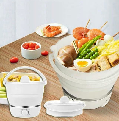 Portable Travel Folding Electric Cooker Multifunctional Electric Hot Pot Food Grade Silicone Dormitory Mini Electric Cooker - MyMobile