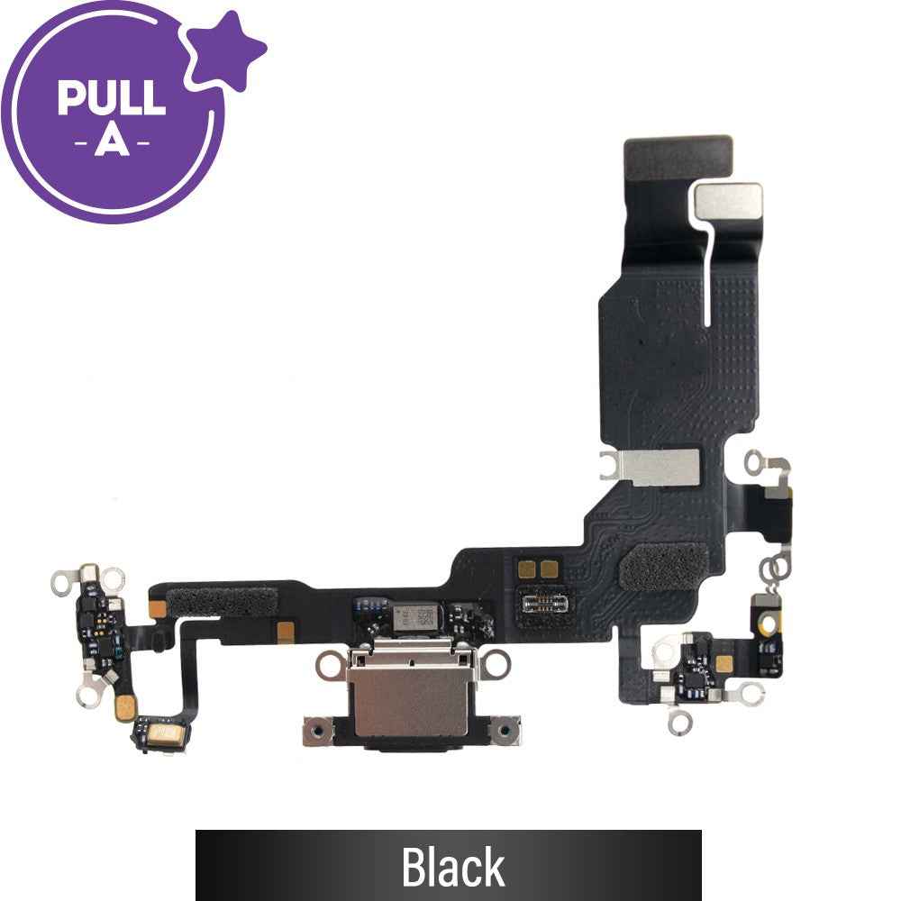 Charging Port for iPhone 15 (PULL-A)-Black