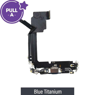 Charging Port for iPhone 15 Pro Max (PULL-A)-Blue Titanium