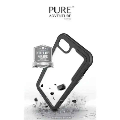 Pure Adventure Metal Case Iphone Plus 8 / 7 / 6 - Black