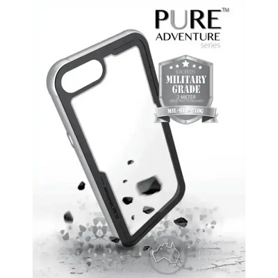 Pure Adventure Metal Case Iphone Plus 8 / 7 / 6 - Silver - MyMobile