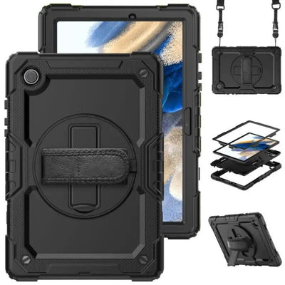 Pure Guardian 2 Case Samsung Tab A8 10.5 (2021) - Black With Lanyard And In - build Screen Guard - MyMobile