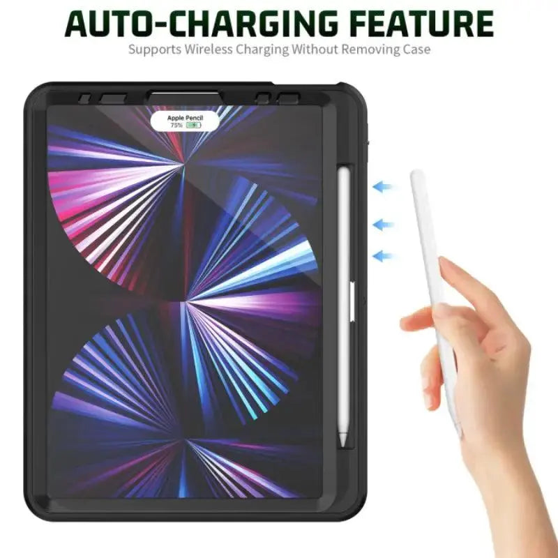 Pure Guardian 4 Case ipad 10th Gen black with Side Wireless pen Charging - MyMobile