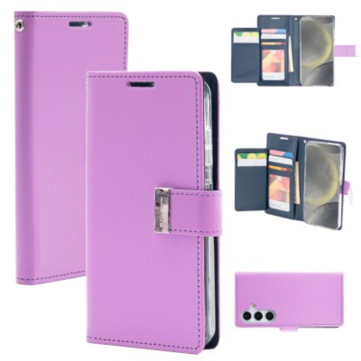 Mercury Rich Diary Case for Samsung Galaxy S25 Plus-Purple