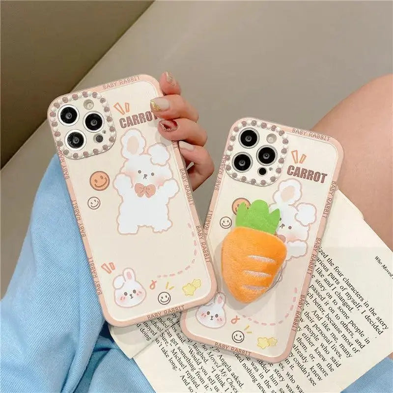 Rabbit Radish Bracket Cartoon Mobile Phone Case - MyMobile