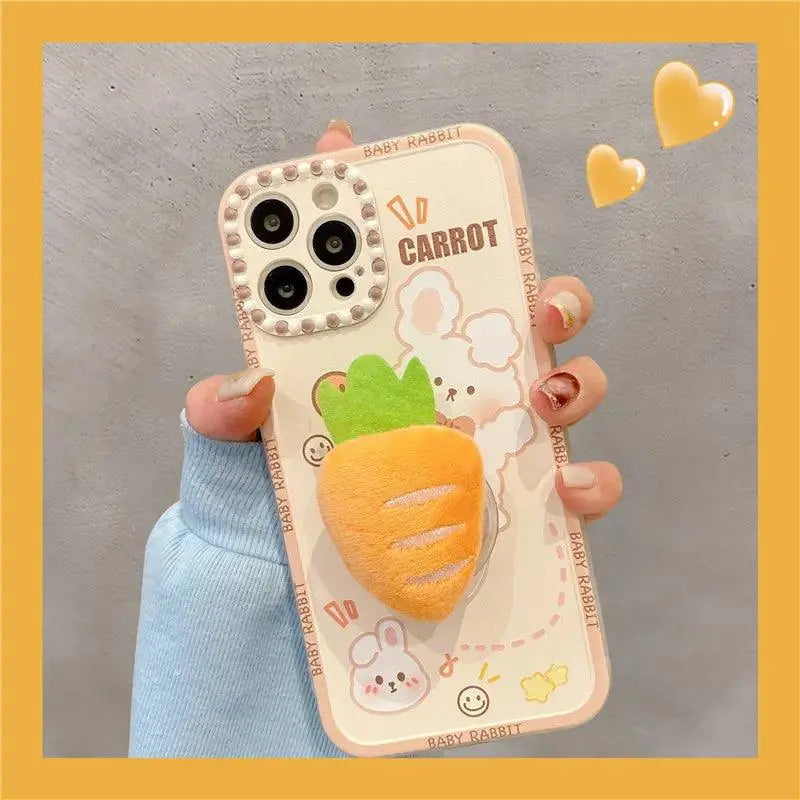 Rabbit Radish Bracket Cartoon Mobile Phone Case - MyMobile