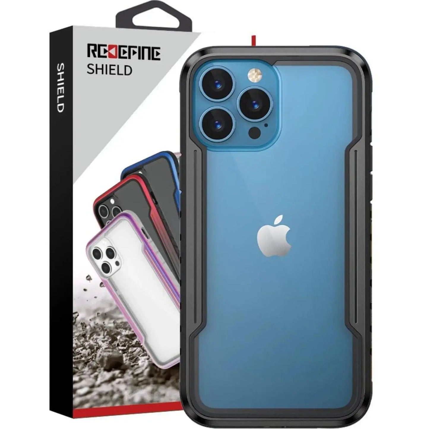 Re - Define Shield Shockproof Heavy Duty Armor Cover Case for iPhone 15 Plus Black - MyMobile