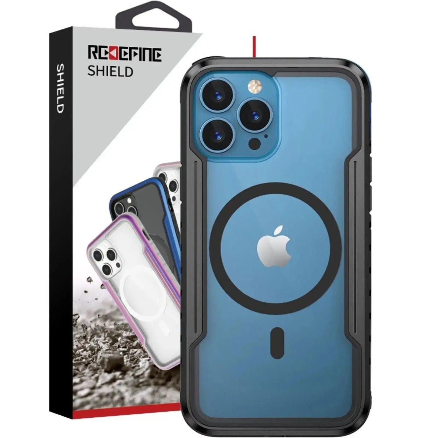 Re - Define Shield Shockproof Heavy Duty Armor Magesafe Cover Case for iPhone 15 Black - MyMobile