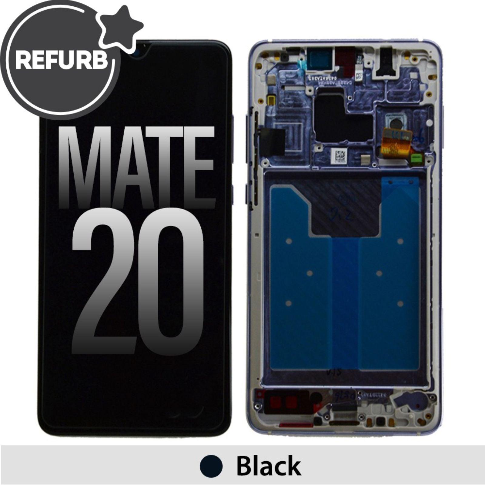 REFURB LCD Screen Repair for Huawei Mate 20 with Frame - Black - MyMobile