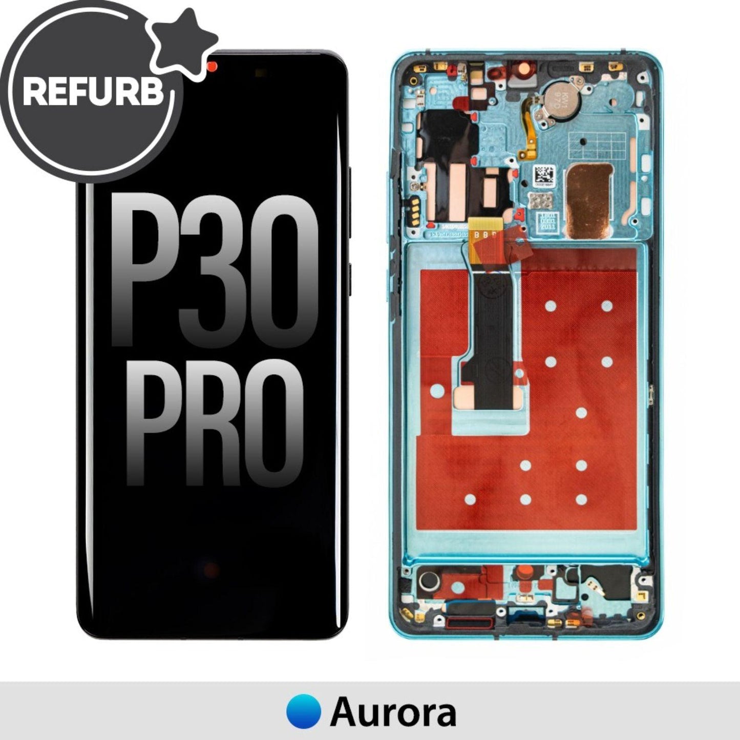 REFURB LCD Screen Repair for Huawei P30 Pro with Frame - Aurora - MyMobile