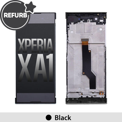 REFURB LCD Screen Repair for Sony Xperia XA1 with Frame - Black - MyMobile