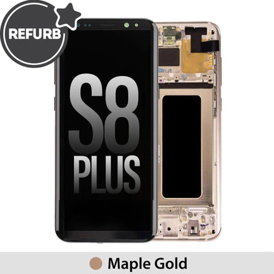 REFURB OLED Screen Replacement Digitizer With Frame For Samsung Galaxy S8 Plus G955F - Maple Gold - MyMobile