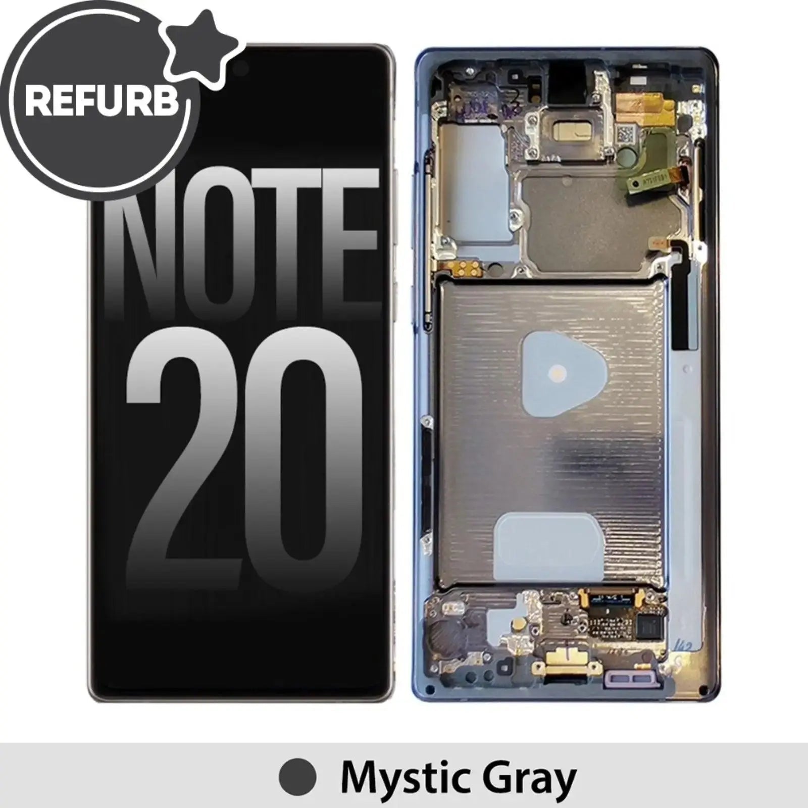 REFURB OLED Screen Replacement With Frame For Samsung Galaxy Note 20 N980F - Mystic Gray - MyMobile