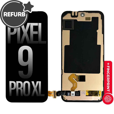 REFURB FULL ORIGINAL OLED Screen Digitizer with Bezel Frame and Fingerprint Sensor for Google Pixel 9 Pro XL-Black