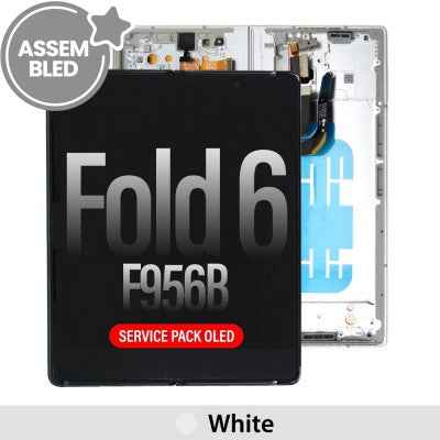 ASSEMBLED OLED Screen Replacement with Frame for Samsung Galaxy Z Fold6 5G F956B -White