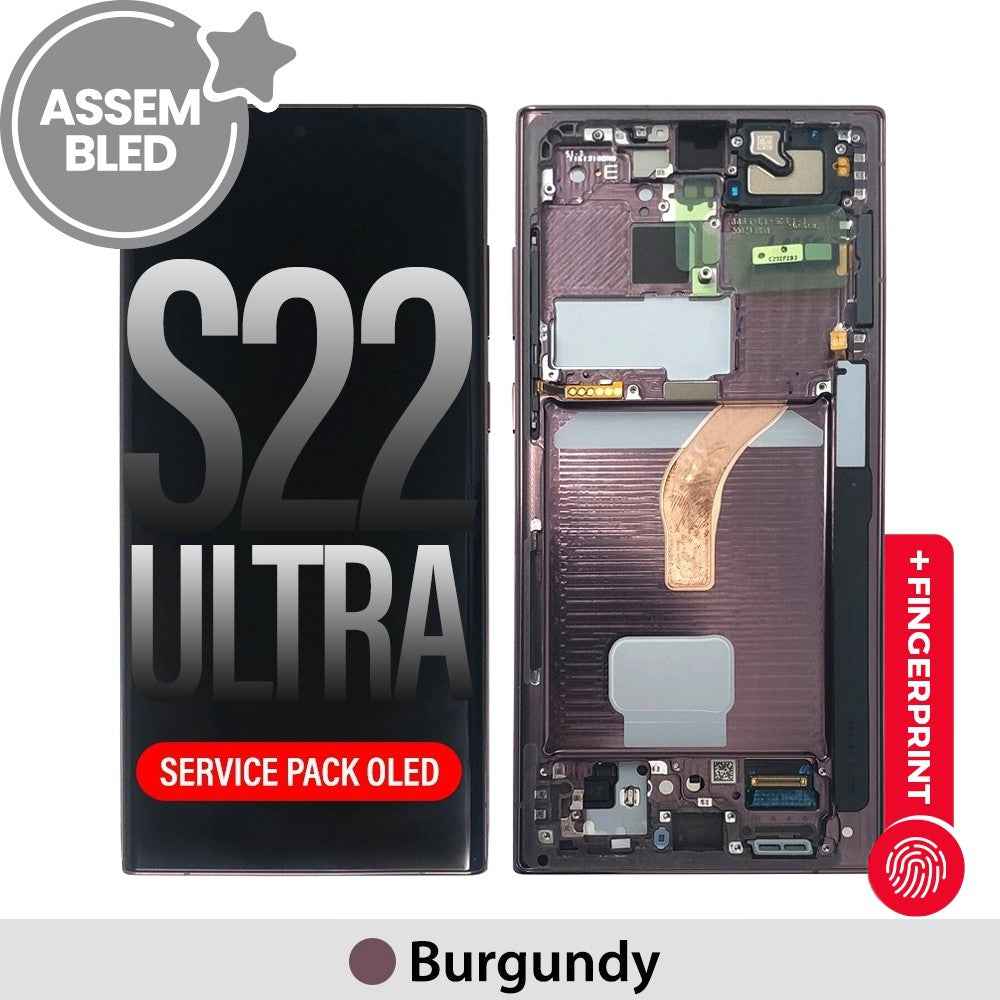 ASSEMBLED OLED Screen Replacement with Frame for Samsung Galaxy S22 Ultra 5G S908B