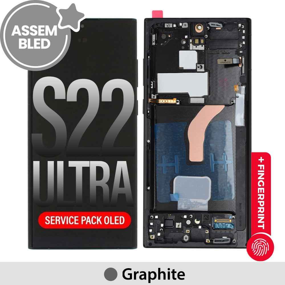 ASSEMBLED OLED Screen Replacement with Frame for Samsung Galaxy S22 Ultra 5G S908B