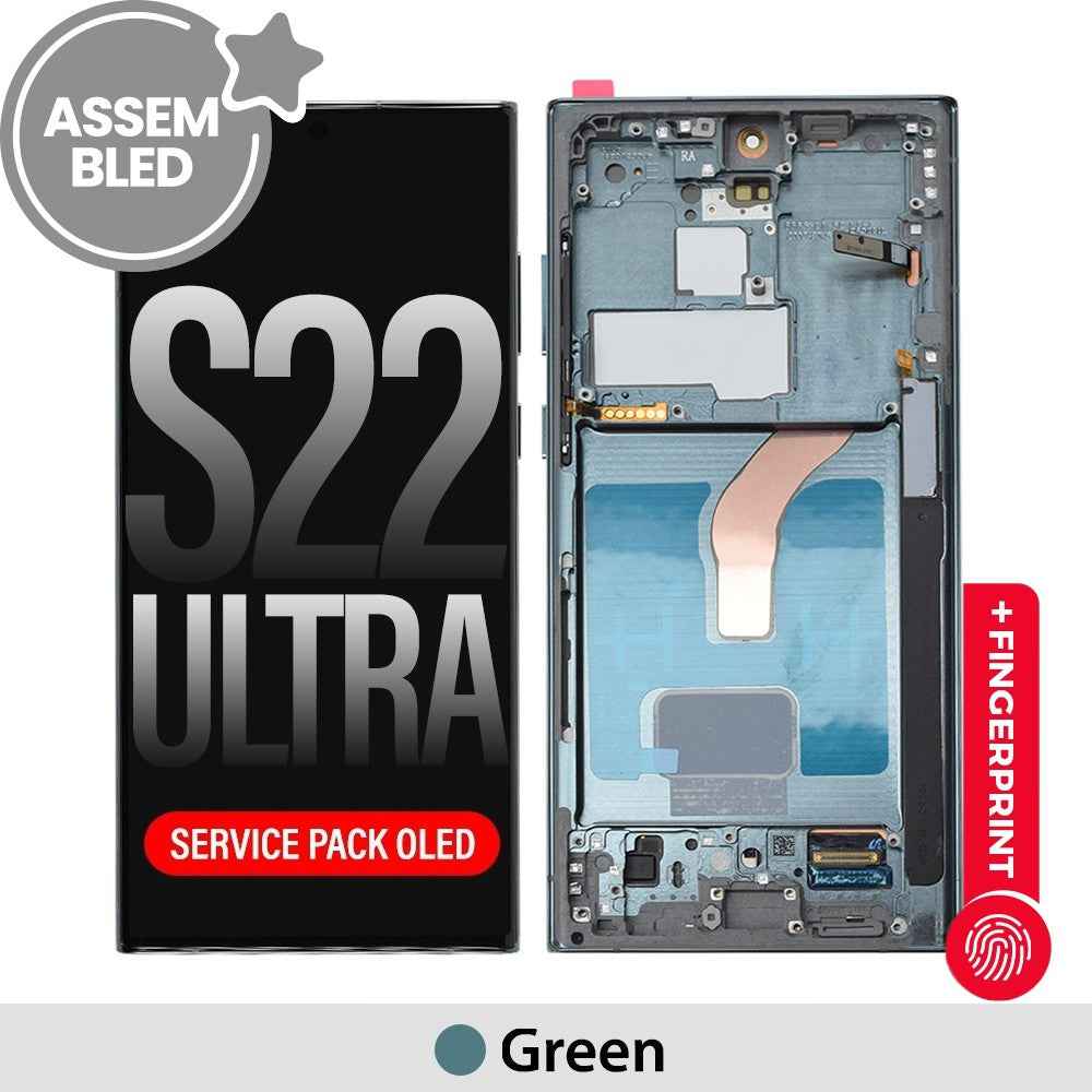 ASSEMBLED OLED Screen Replacement with Frame for Samsung Galaxy S22 Ultra 5G S908B