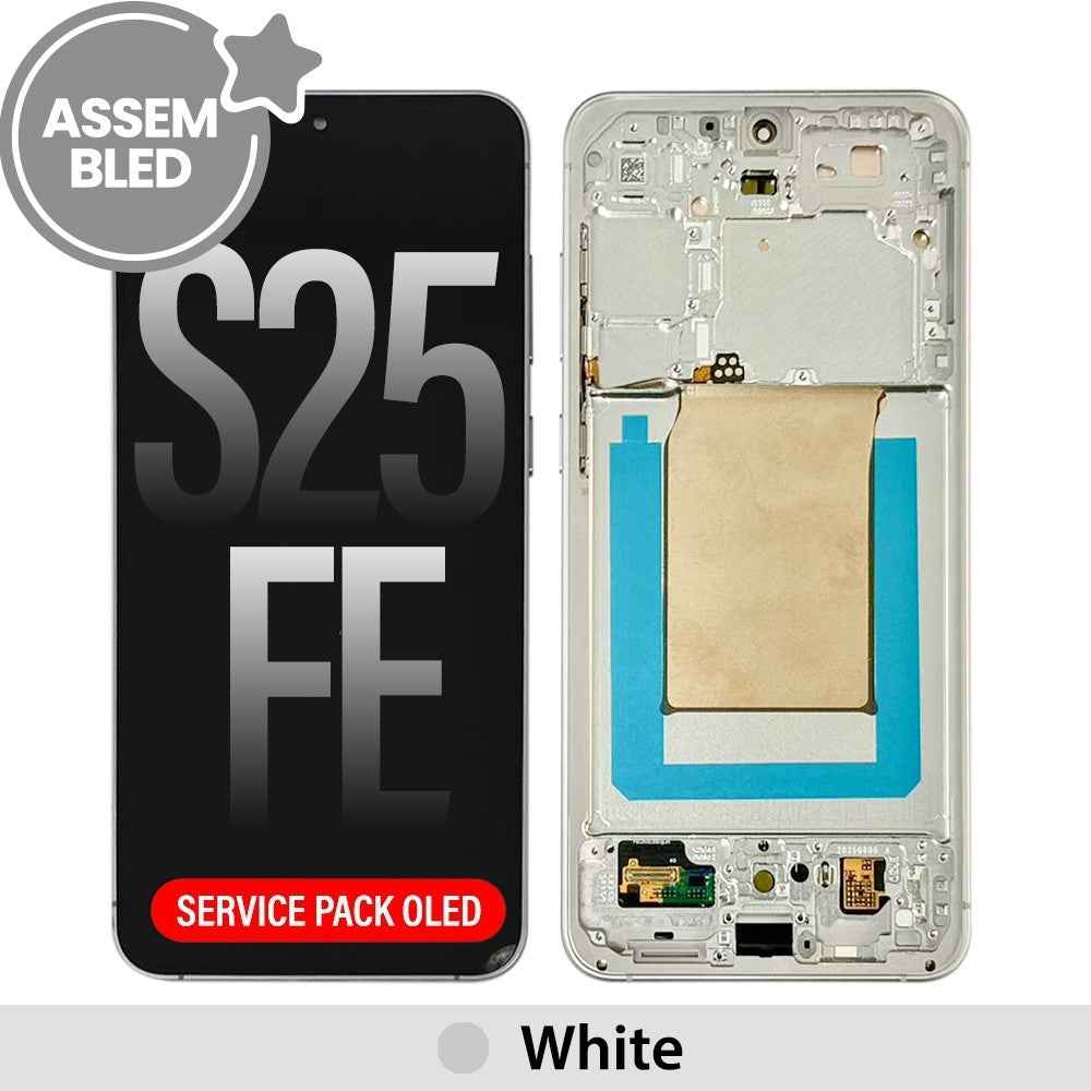 ASSEMBLED OLED Screen Replacement for Samsung Galaxy S25 FE S731B-White