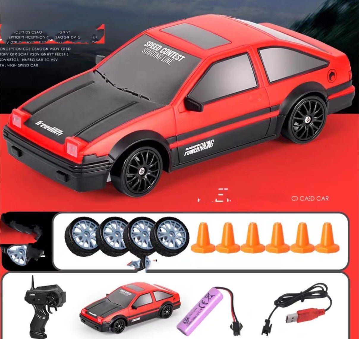 Remote Control GTR Model AE86 Vehicle Car RC Racing Car Toy For Children Christmas Gifts - MyMobile