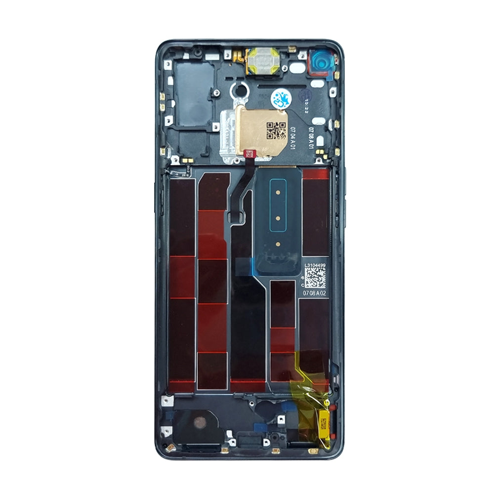 OLED Screen Digitizer Replacement with Frame for OPPO Reno4 Pro 5G (Service Pack) - Black