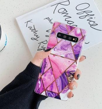 Retro geometric marble mobile phone case For Samsung S8, S9, S10 - MyMobile