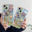 Retro Oil Painting Phone Case Blu - ray Flowers Shockproof Case For iPhone 14 - MyMobile