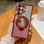 Rhinestone Glitter Magnetic Suction Mirror Bracket Drop - resistant Soft Case Phone Case For Samsung Galaxy S24 - MyMobile