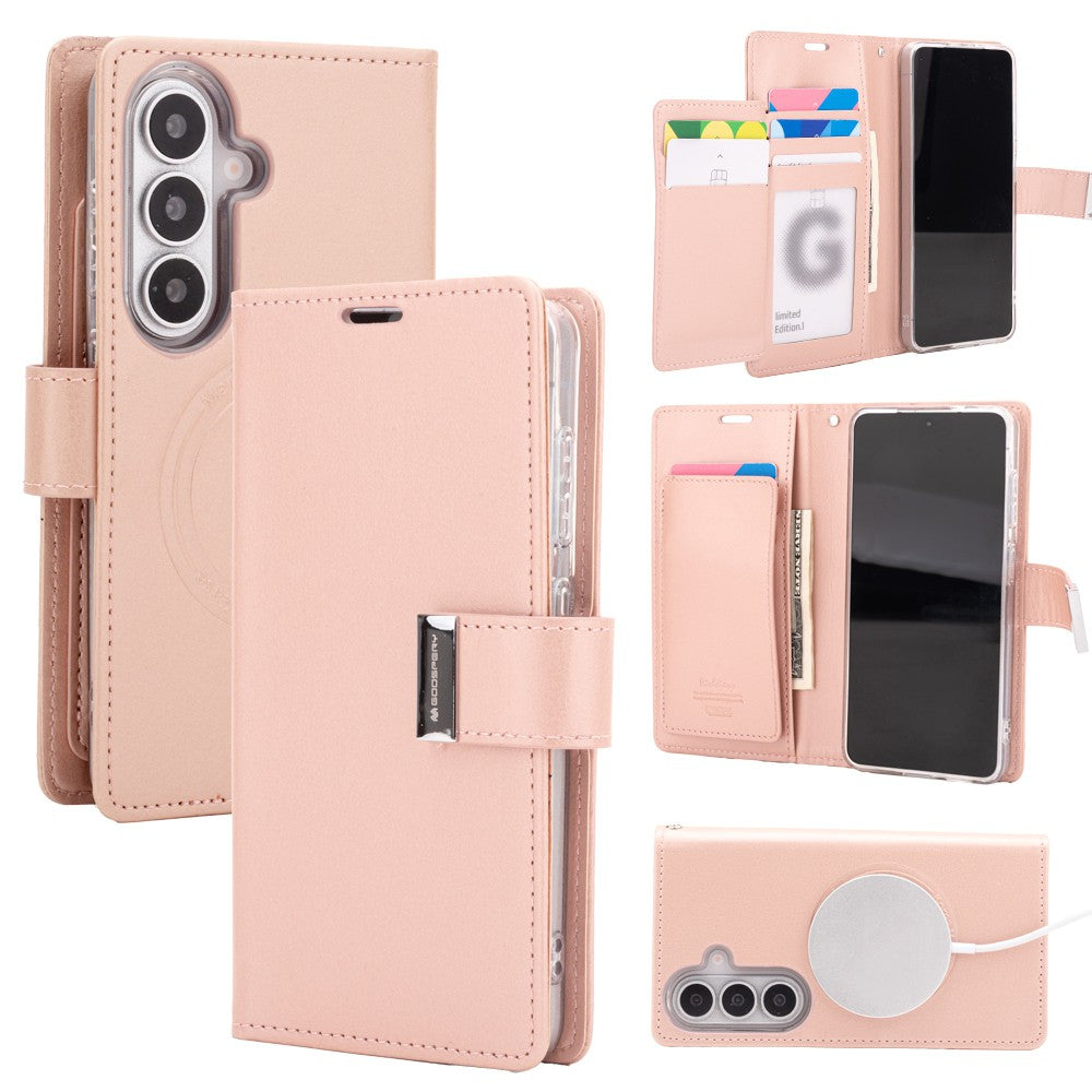 Mercury Rich Diary Case Cover With Magnetic Ring for Samsung Galaxy S26 Plus