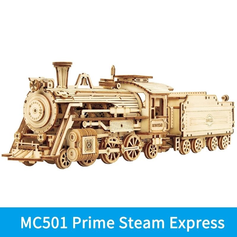 Robotime 3D Wooden Puzzle Prime Steam Express Model DIY Kit Puzzle Toy - MyMobile