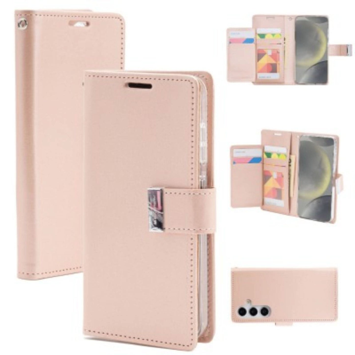 Mercury Rich Diary Case for Samsung Galaxy S25 Plus-Rose Gold MyMobile