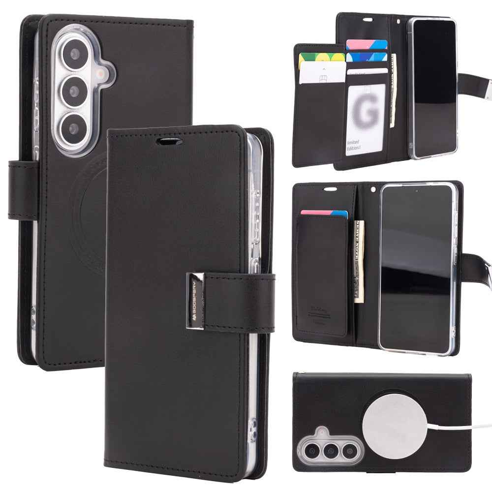 Mercury Rich Diary Case Cover With Magnetic Ring for Samsung Galaxy S26