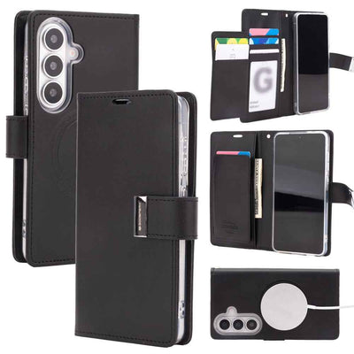 Mercury Rich Diary Case Cover With Magnetic Ring for Samsung Galaxy S26