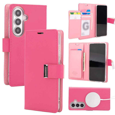 Mercury Rich Diary Case Cover With Magnetic Ring for Samsung Galaxy S26