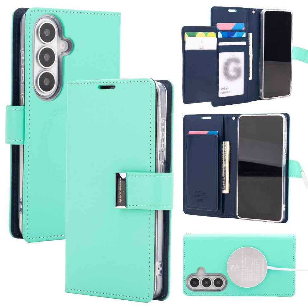 Mercury Rich Diary Case Cover With Magnetic Ring for Samsung Galaxy S26